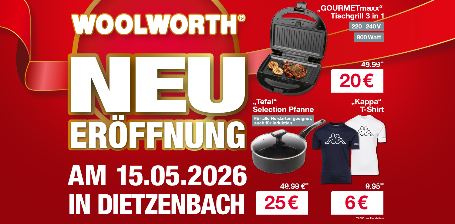 Woolworth eröffnet am 15. Mai